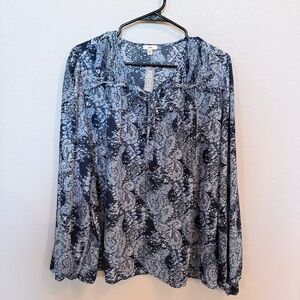 Parisian Paisley Boho Peasant Blouse